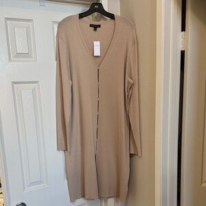 Banana Republic Ribbed Merino Wool Blend Duster Long Cardigan Sweater